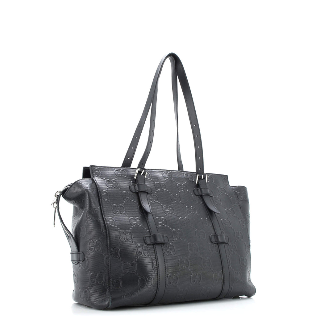 Tote Bag GG Embossed Perforated Leather