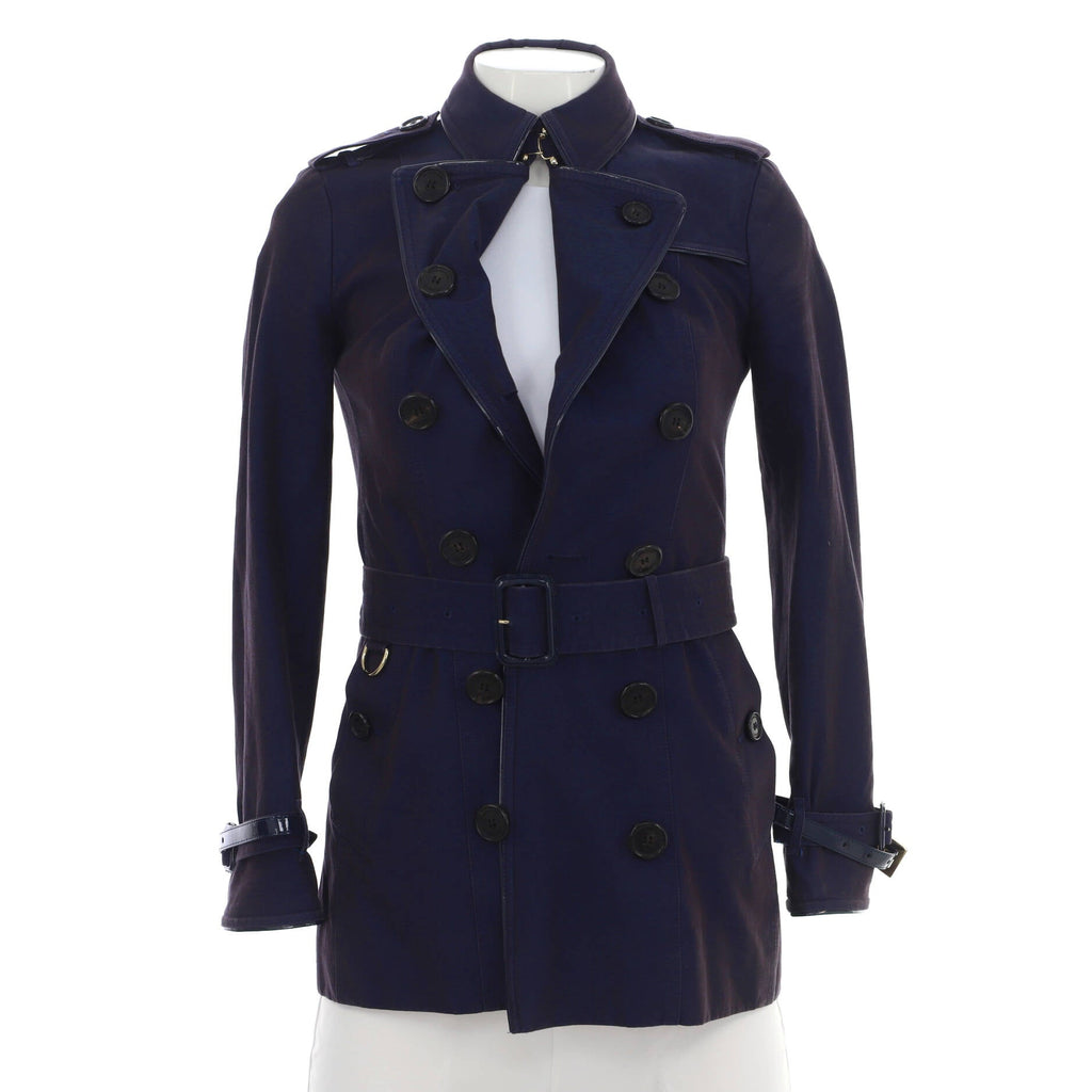 Women's Double Breasted Belted Mid-Length Trench Coat Cotton