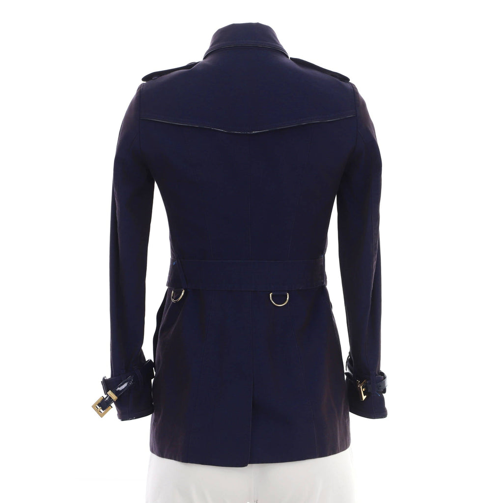 Women's Double Breasted Belted Mid-Length Trench Coat Cotton