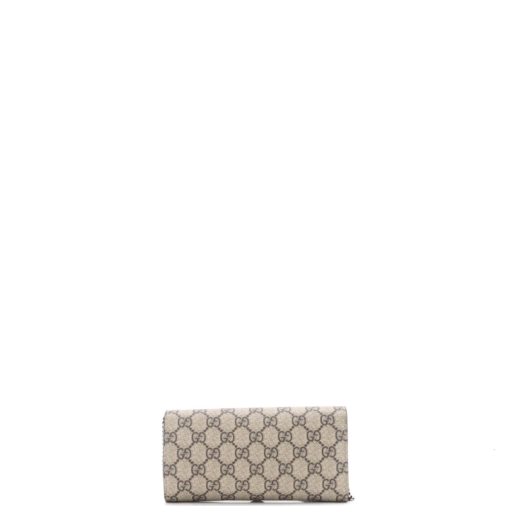 Dionysus Chain Wallet GG Coated Canvas Long