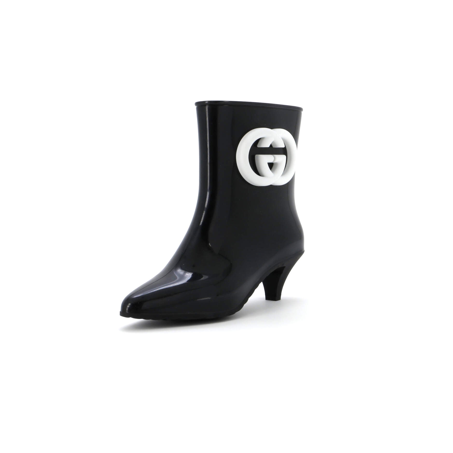 Women's Interlocking G Ankle Rain Boots Rubber