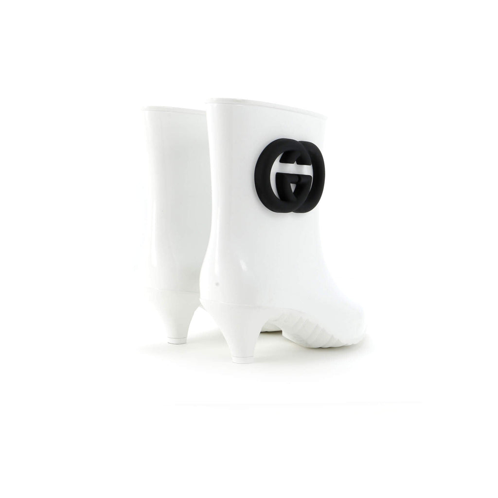 Women's Interlocking G Ankle Rain Boots Rubber