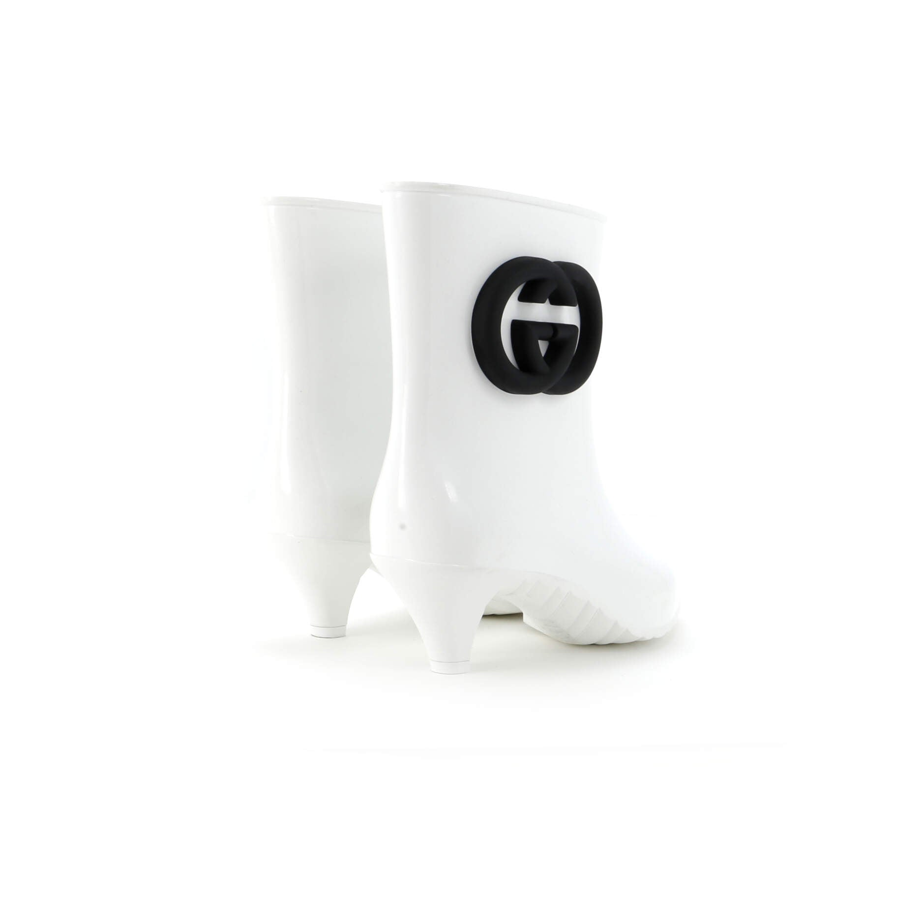 Women's Interlocking G Ankle Rain Boots Rubber