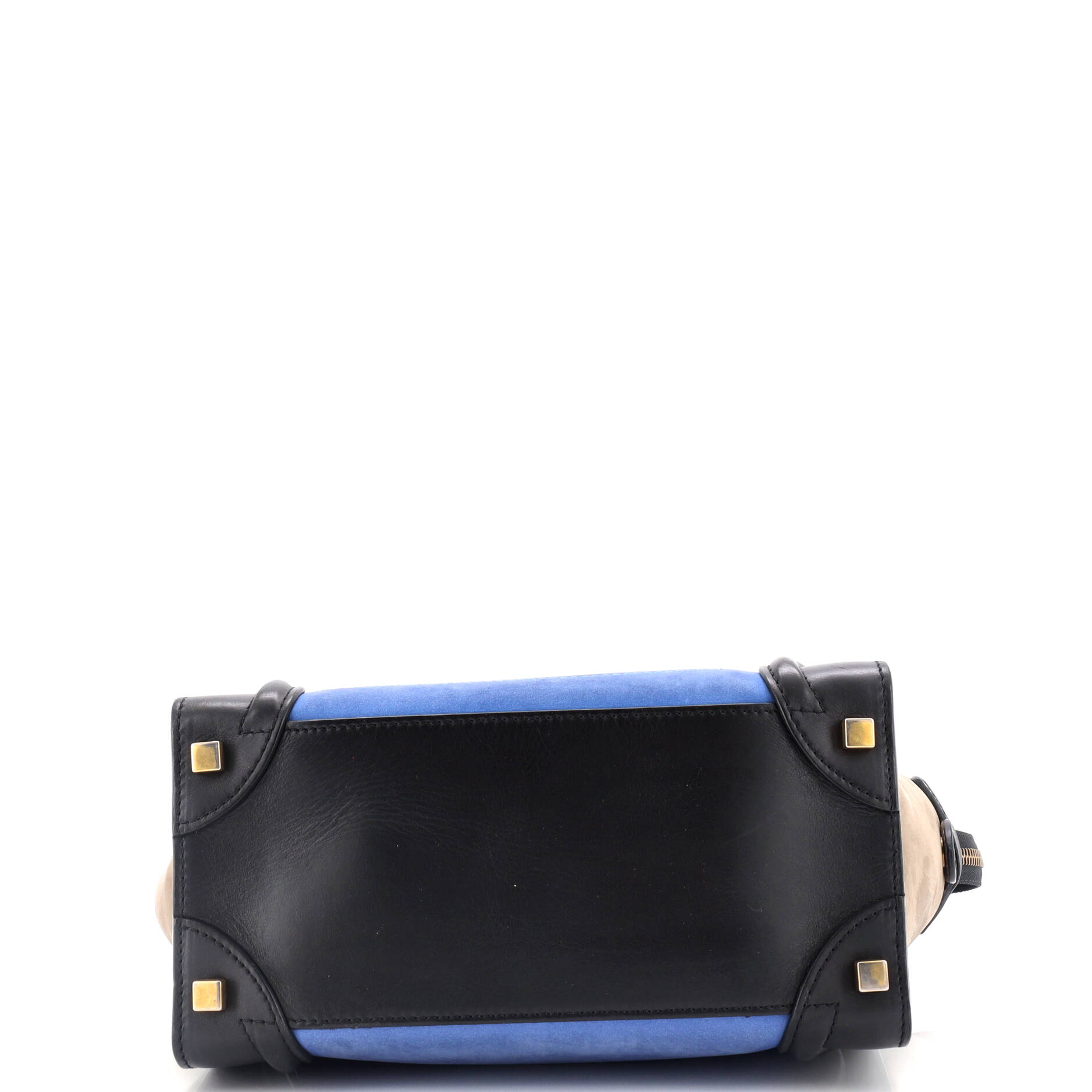 Bicolor Luggage Bag Leather Micro