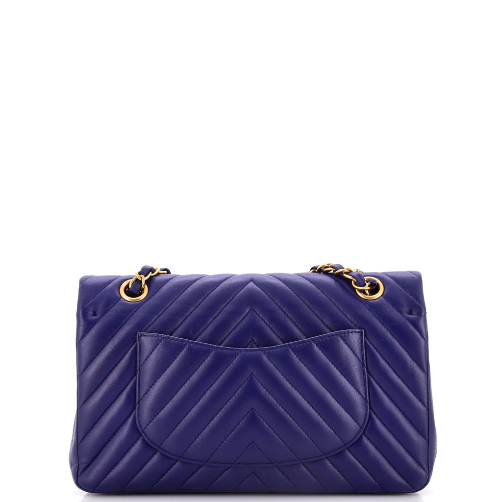 Classic Double Flap Bag Chevron Calfskin Medium