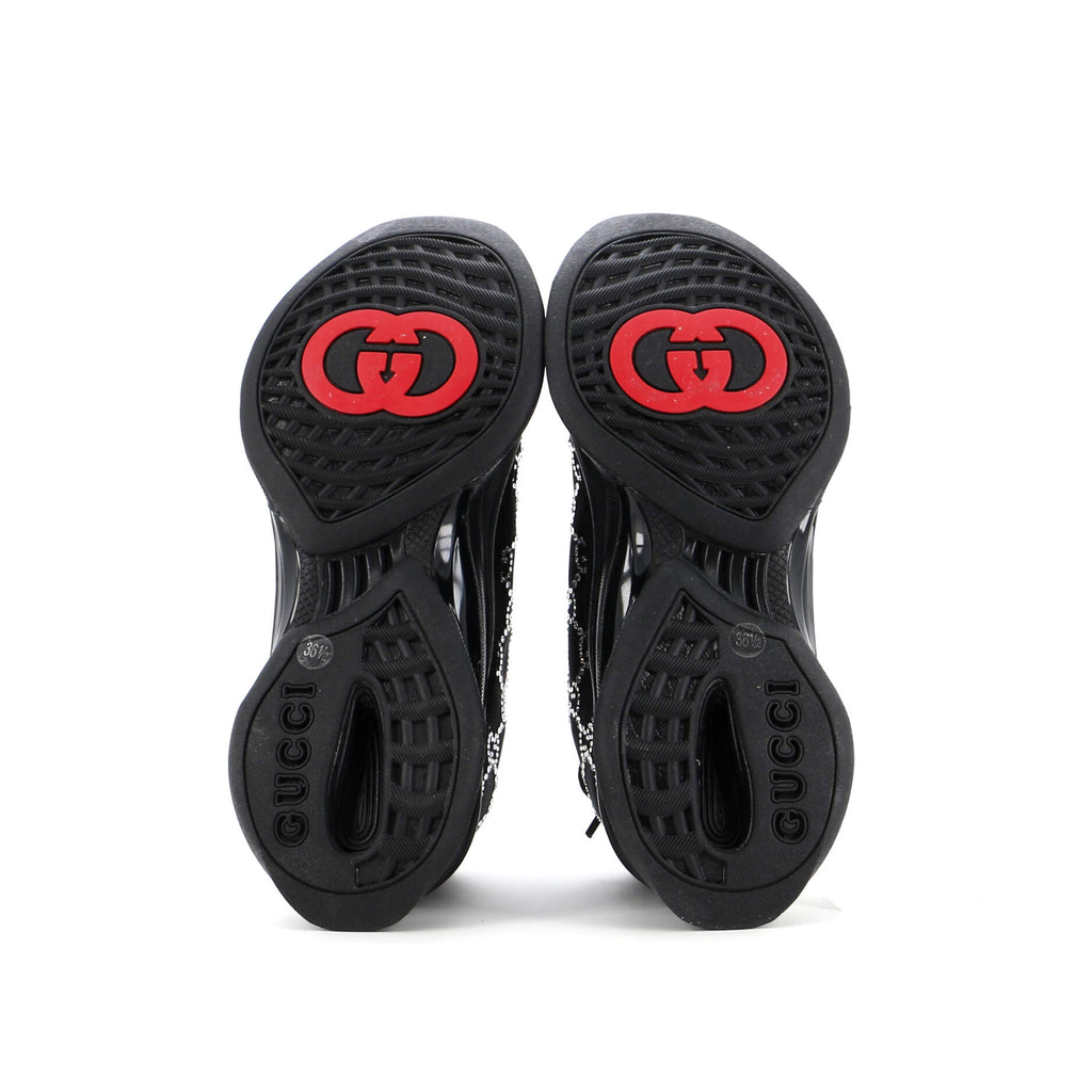 Run Sneakers Crystal GG Embellished Mesh and Suede