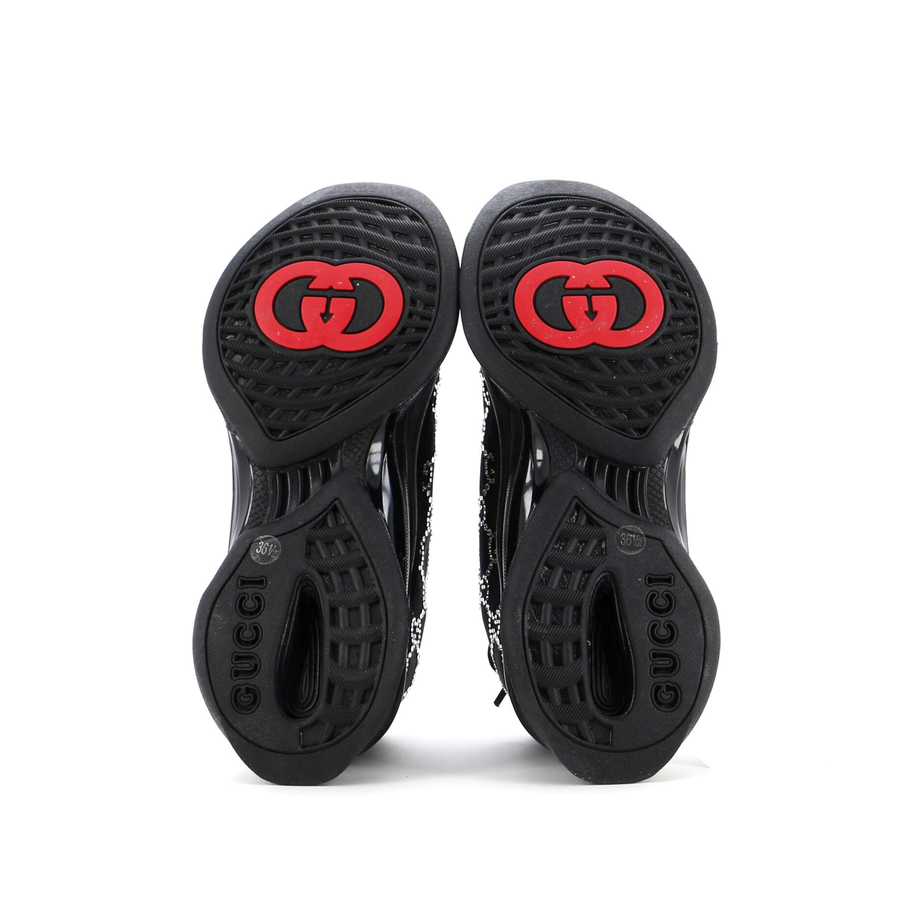 Run Sneakers Crystal GG Embellished Mesh and Suede