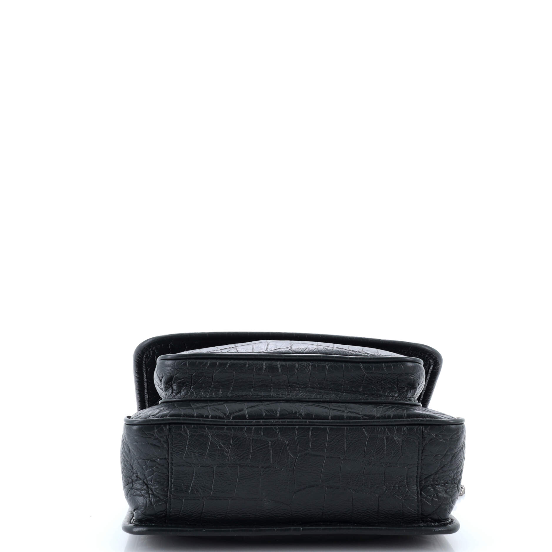 Niki Chain Flap Bag Crocodile Embossed Leather Baby