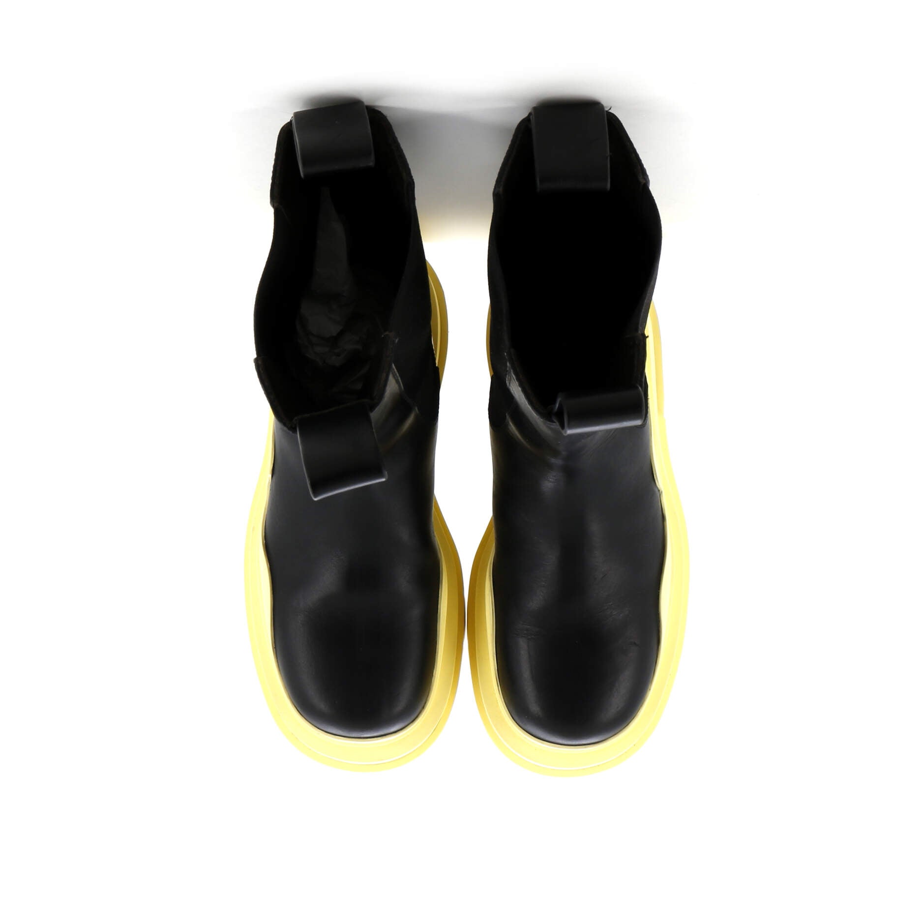 Men's Tire Chelsea Boots Leather and Rubber