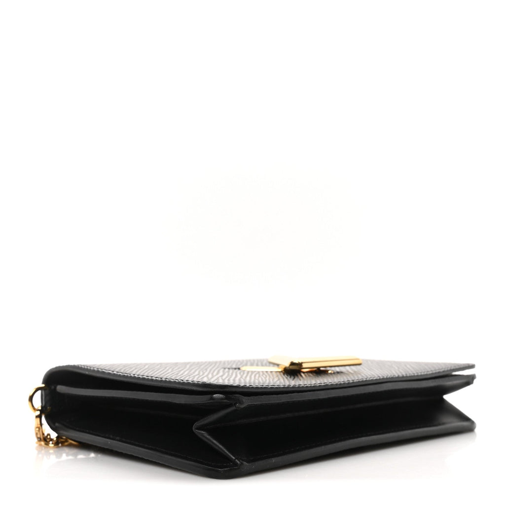 Epi Twist Belt Chain Wallet Black