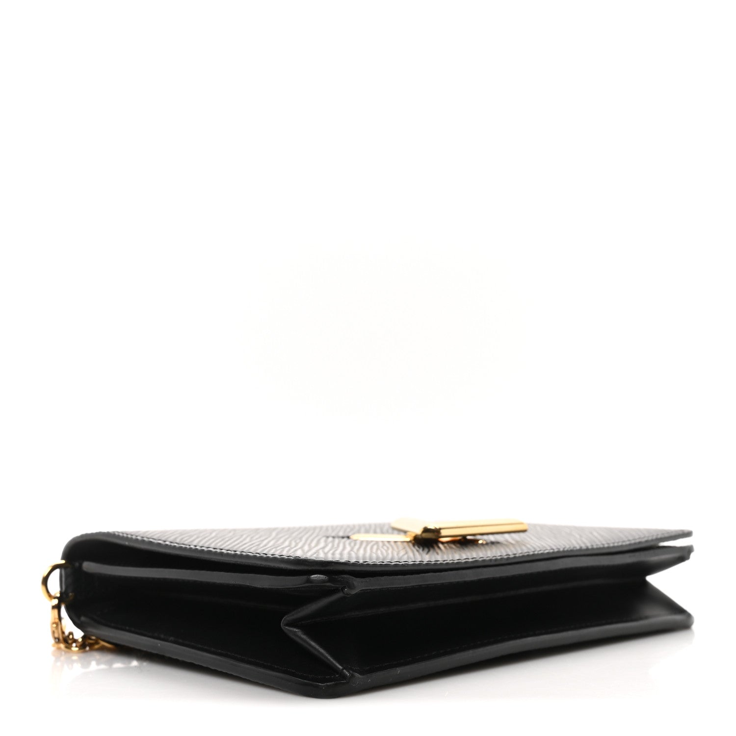Epi Twist Belt Chain Wallet Black