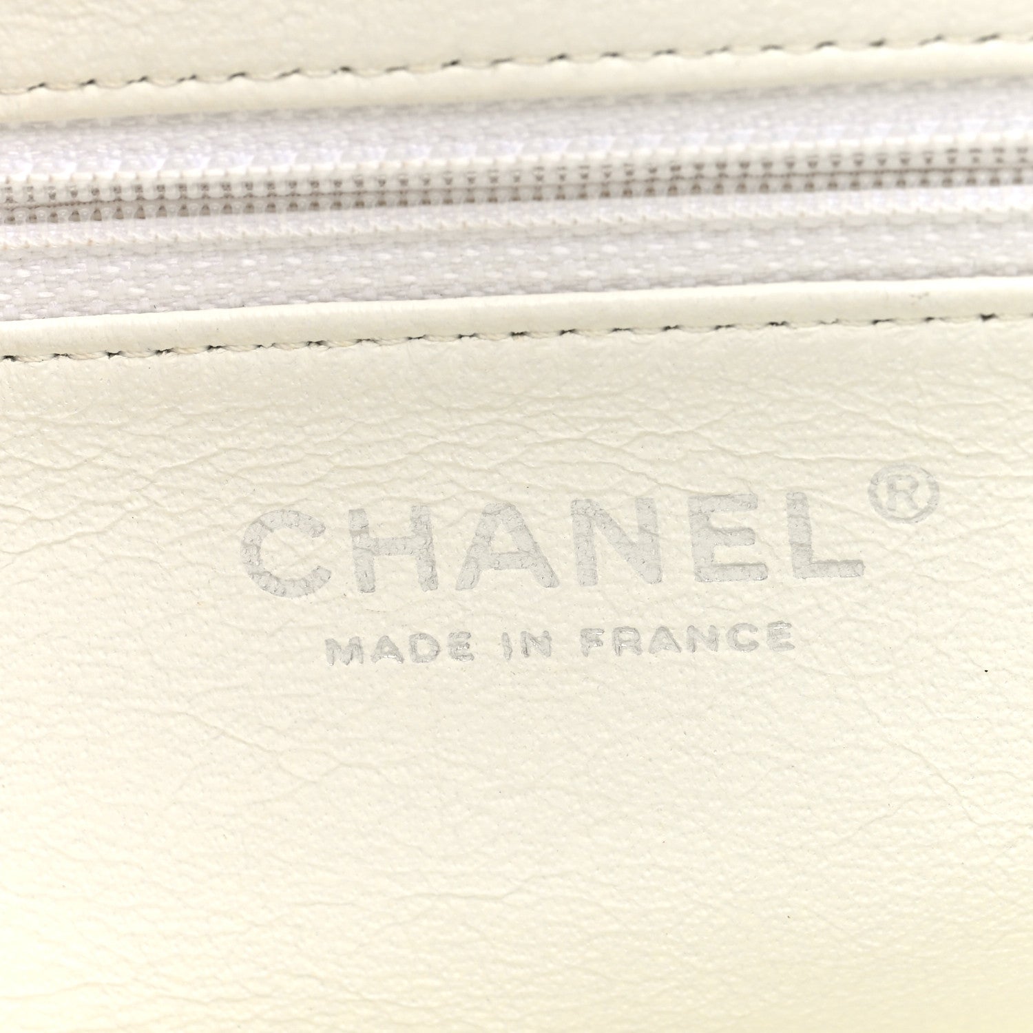 Caviar Quilted Timeless Clutch White