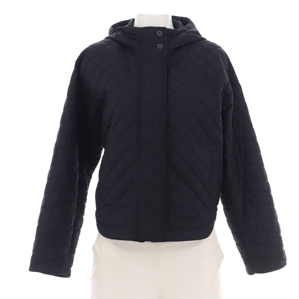 Women's Two Pocket Hooded Jacket Quilted Polyester