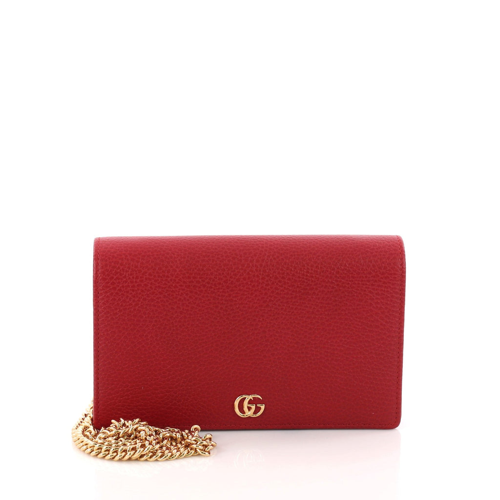 Petite Marmont Chain Wallet Leather Mini