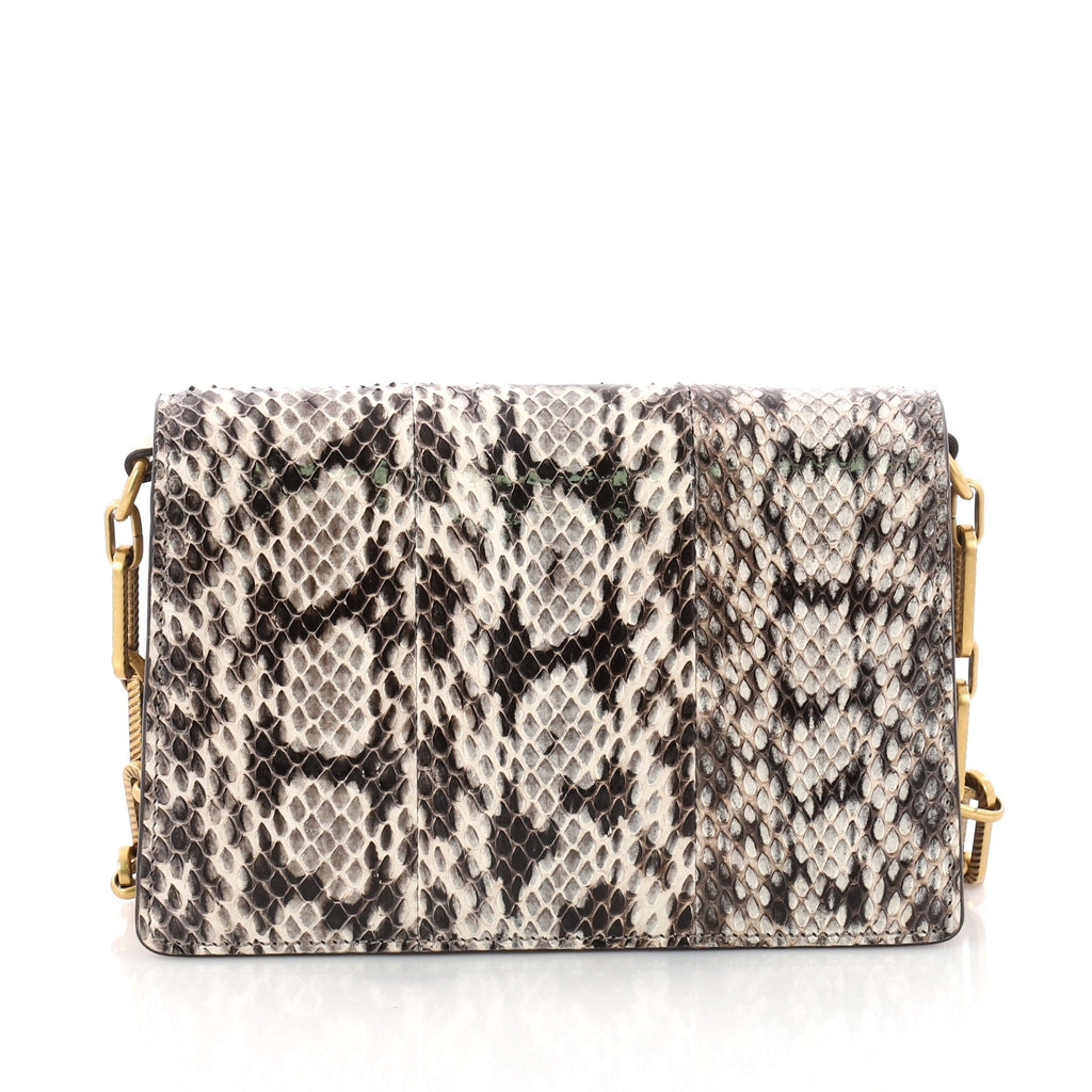 Broadway Bee Shoulder Bag Embellished Python Mini