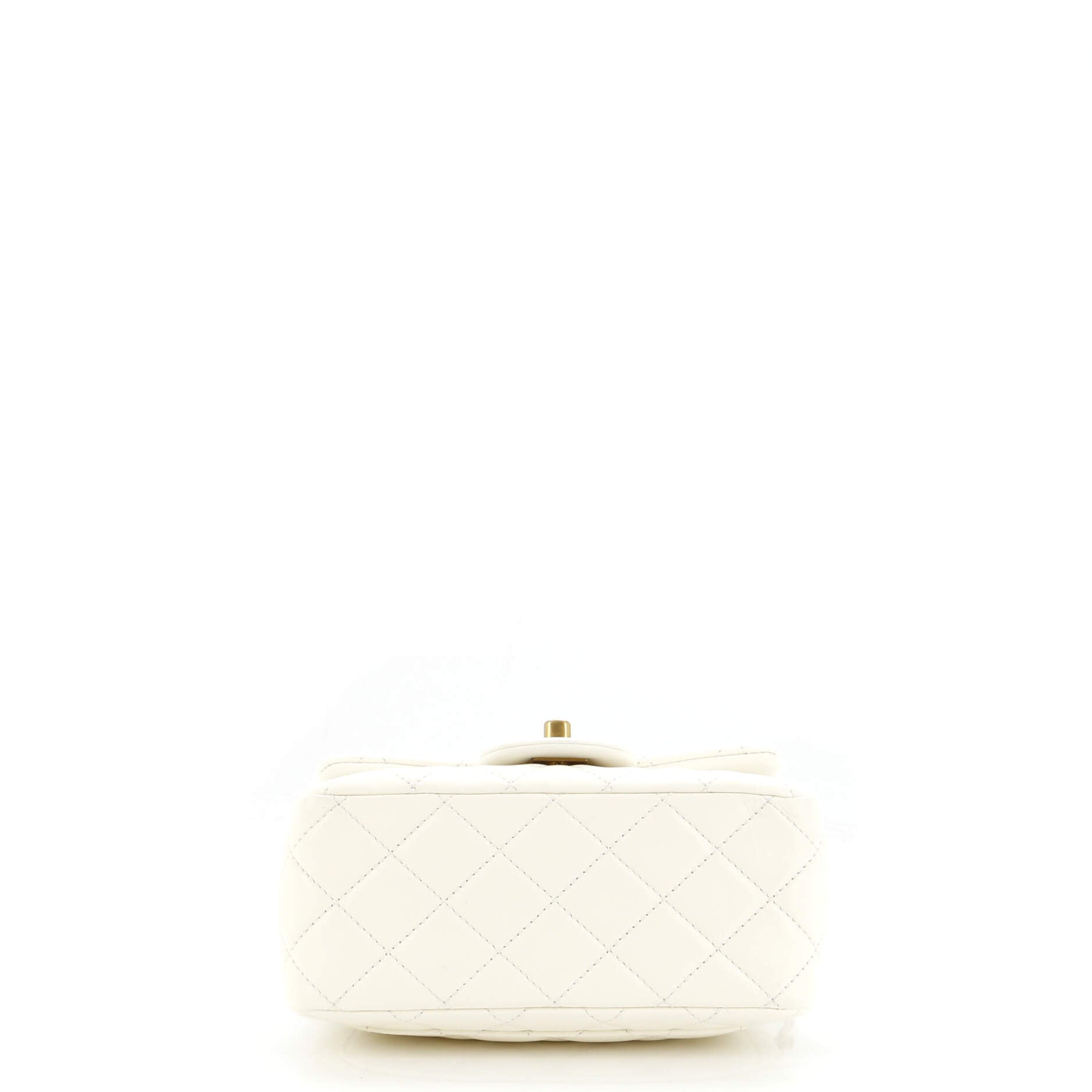 Pearl Crush Square Flap Bag Quilted Lambskin Mini