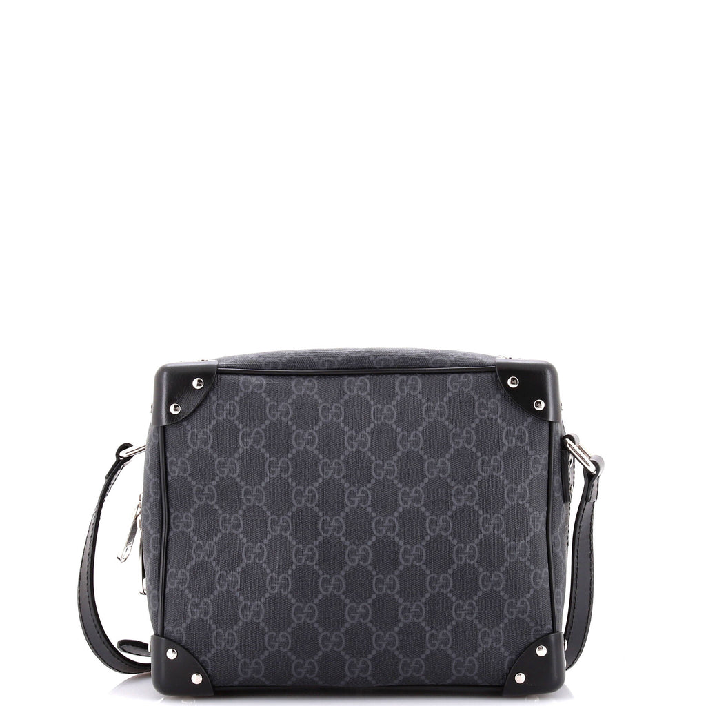 Trunk Shoulder Bag GG Coated Canvas with Studded Leather