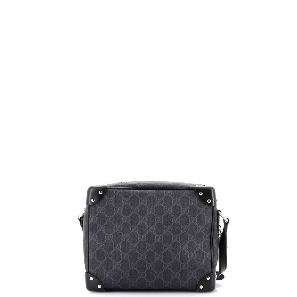 Trunk Shoulder Bag GG Coated Canvas with Studded Leather