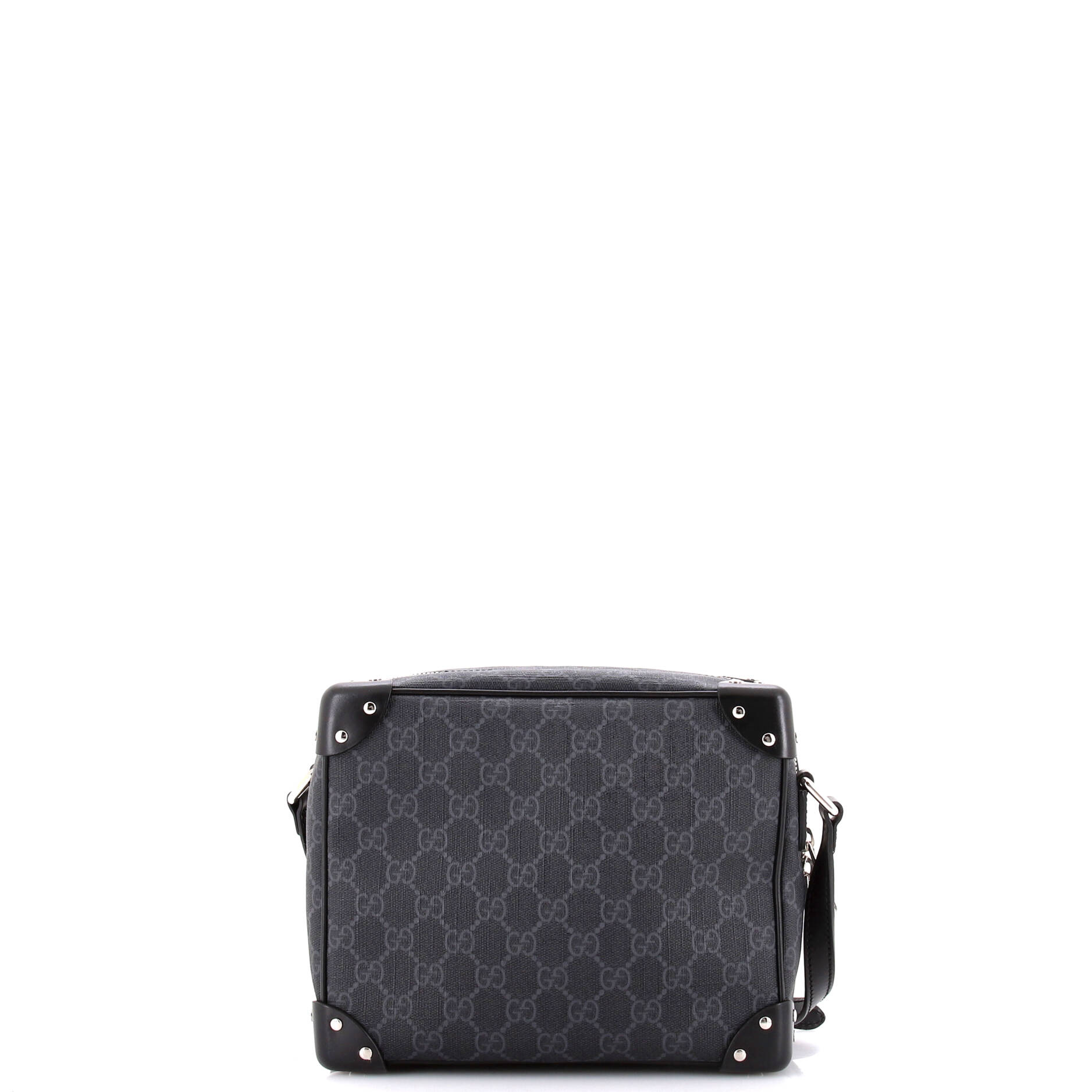 Trunk Shoulder Bag GG Coated Canvas with Studded Leather
