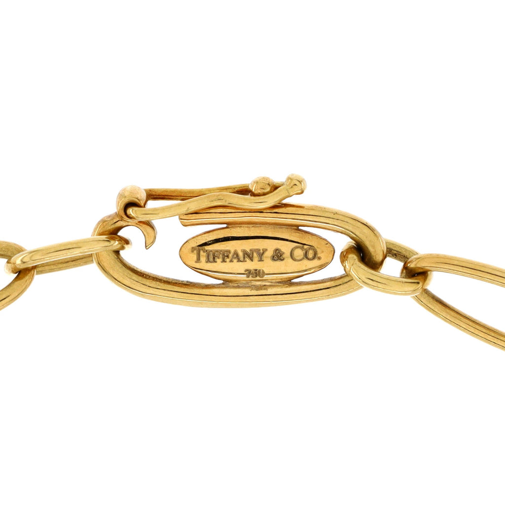 Starfish Pendant Chain Link Necklace 18K Yellow Gold Large