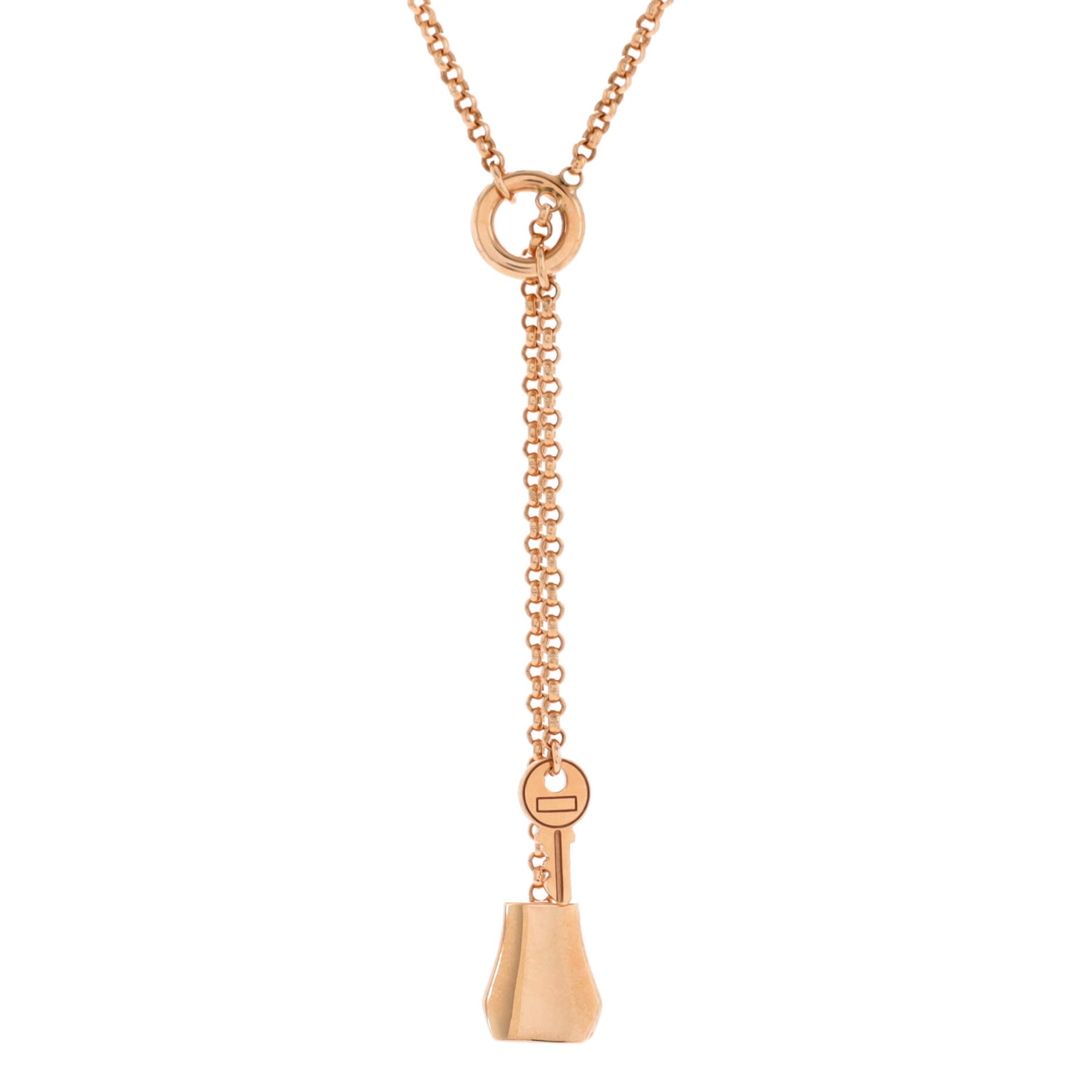Kelly Clochette Pendant Necklace 18K Rose Gold Small
