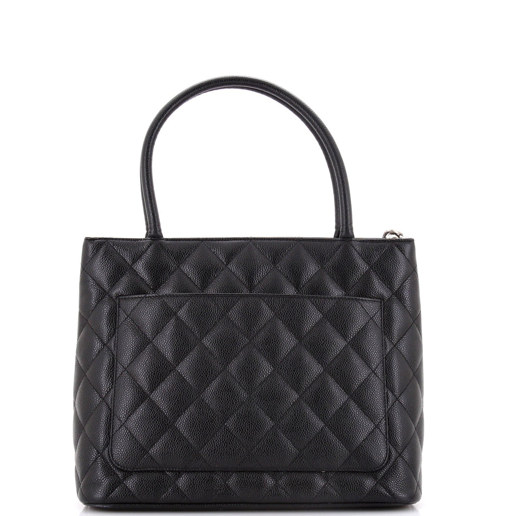 Medallion Tote Quilted Caviar