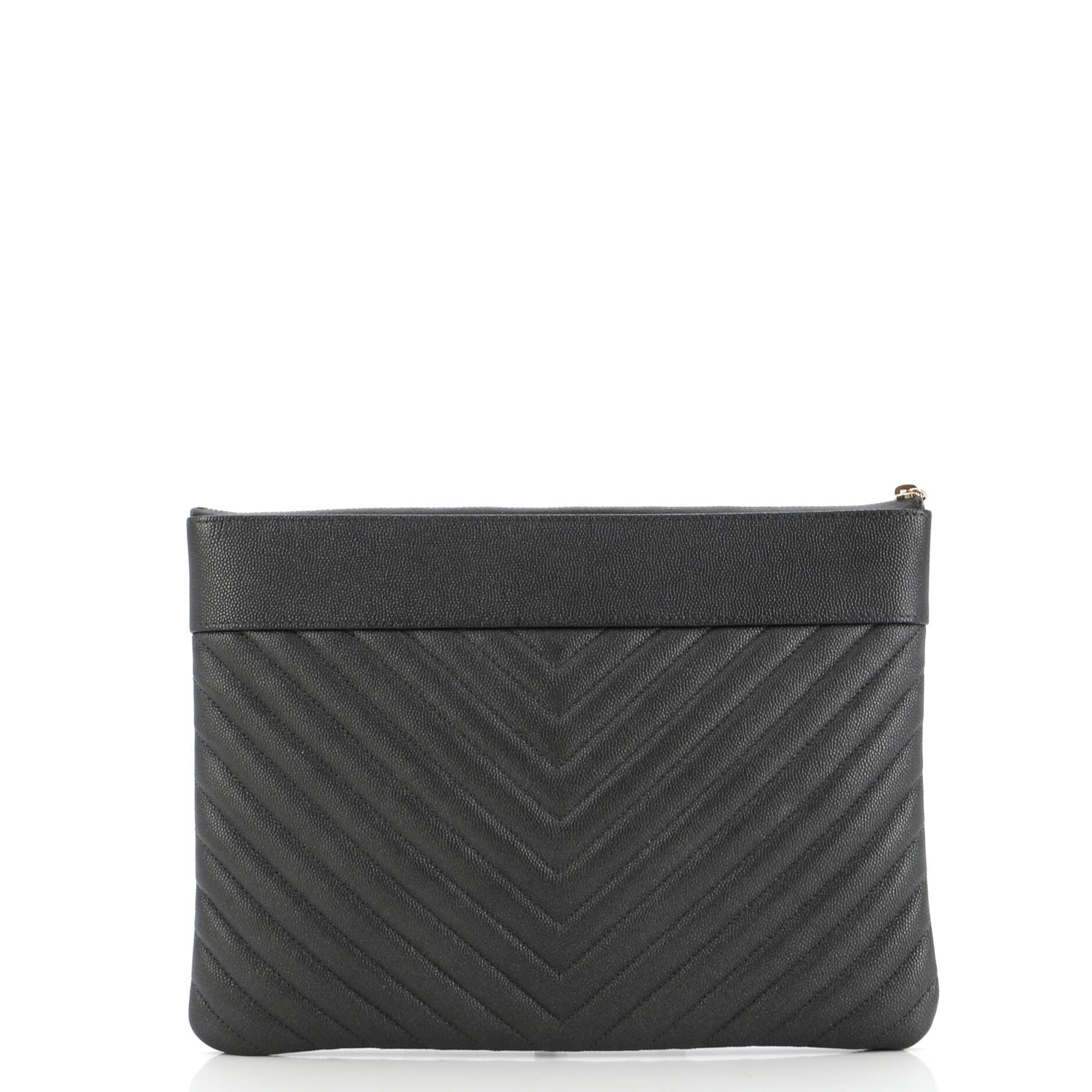 Mademoiselle Vintage O Case Clutch Chevron Caviar Medium