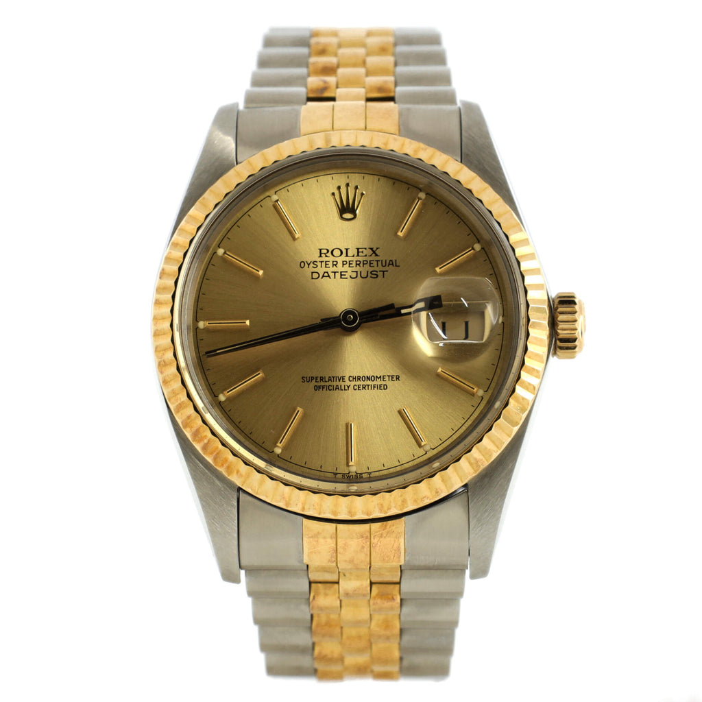 Oyster Perpetual Datejust Automatic Watch Stainless Steel and Yellow Gold 36