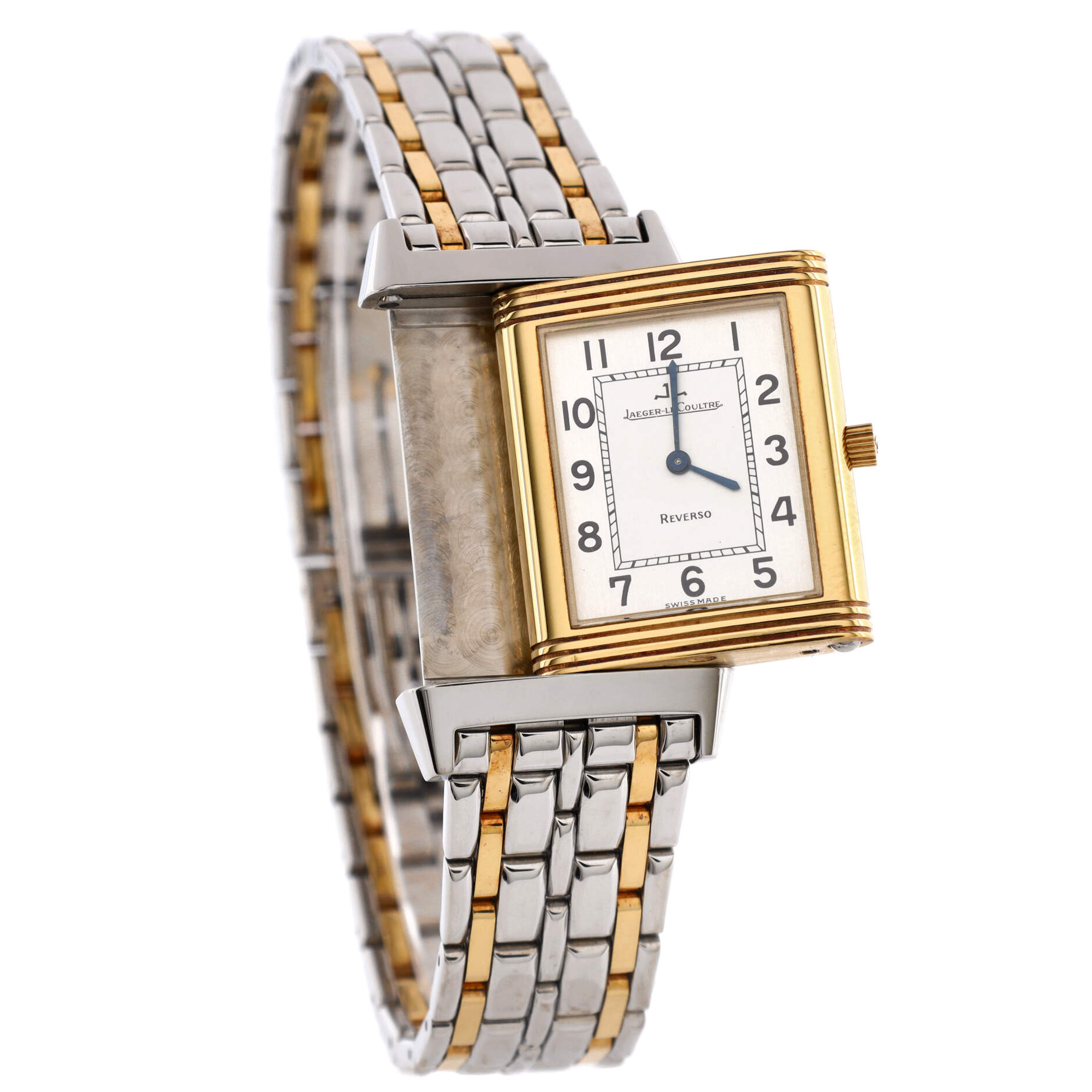 Reverso Classic Quartz Watch Stainless Steel and Yellow Gold 23