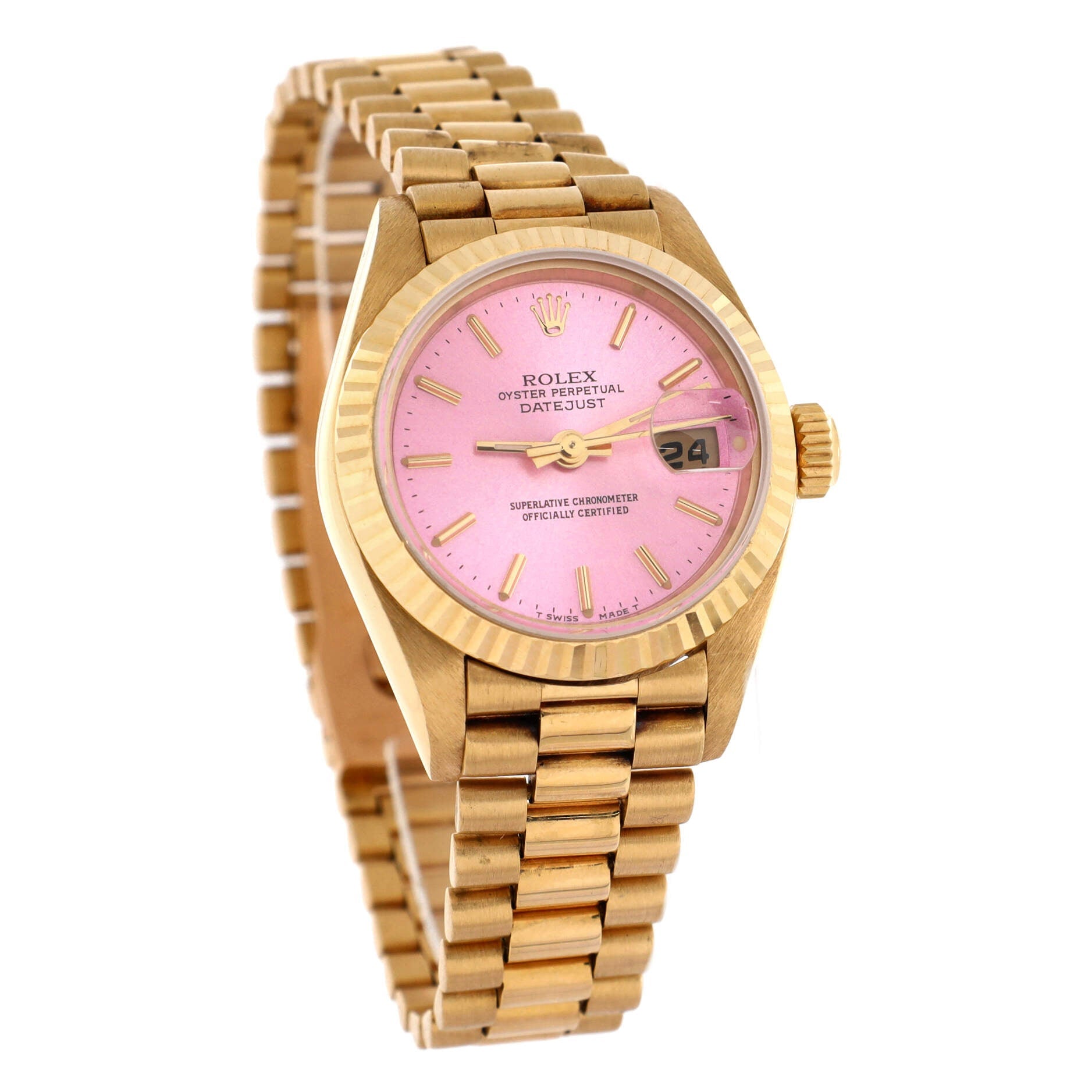 Oyster Perpetual President Datejust Automatic Watch Yellow Gold 26