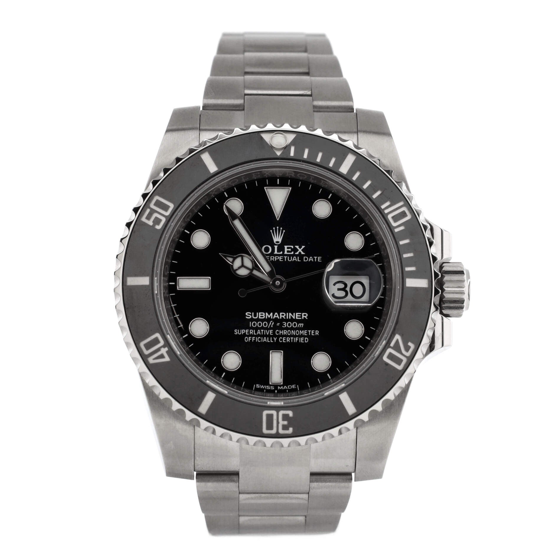 Oyster Perpetual Submariner Date Automatic Watch Stainless Steel and Cerachrom 40