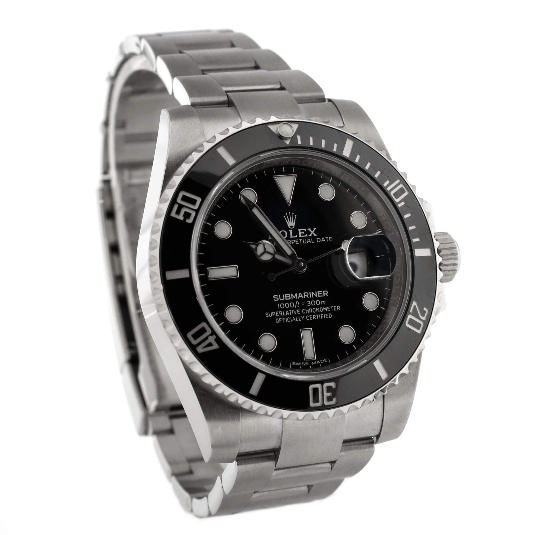 Oyster Perpetual Submariner Date Automatic Watch Stainless Steel and Cerachrom 40