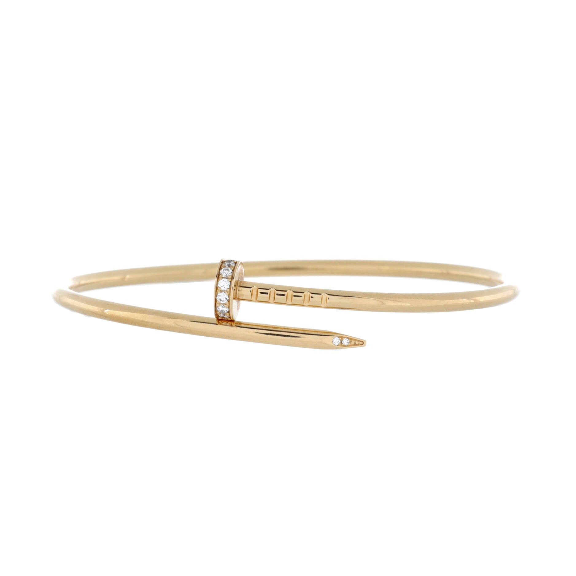 Juste un Clou Bracelet 18K Yellow Gold with Diamonds Small