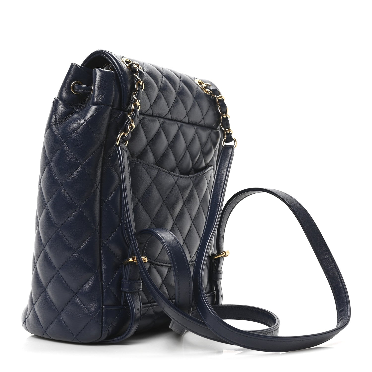 Calfskin Quilted Small Urban Spirit Backpack Navy