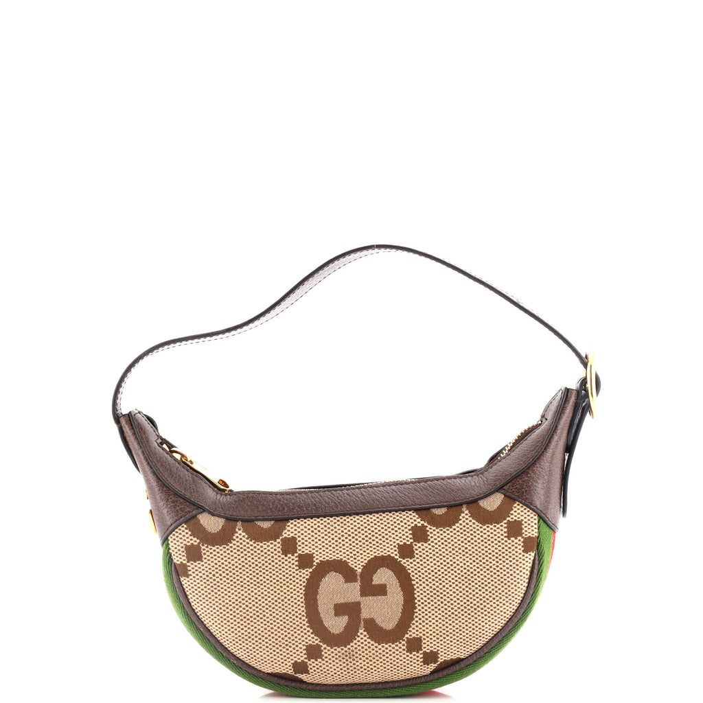 Ophidia Half Moon Bag Jumbo GG Canvas Mini