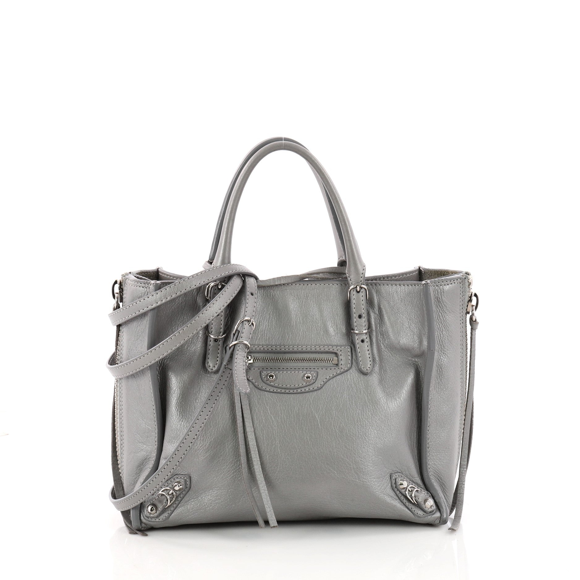 Papier A4 Zip Around Classic Studs Handbag Leather Mini