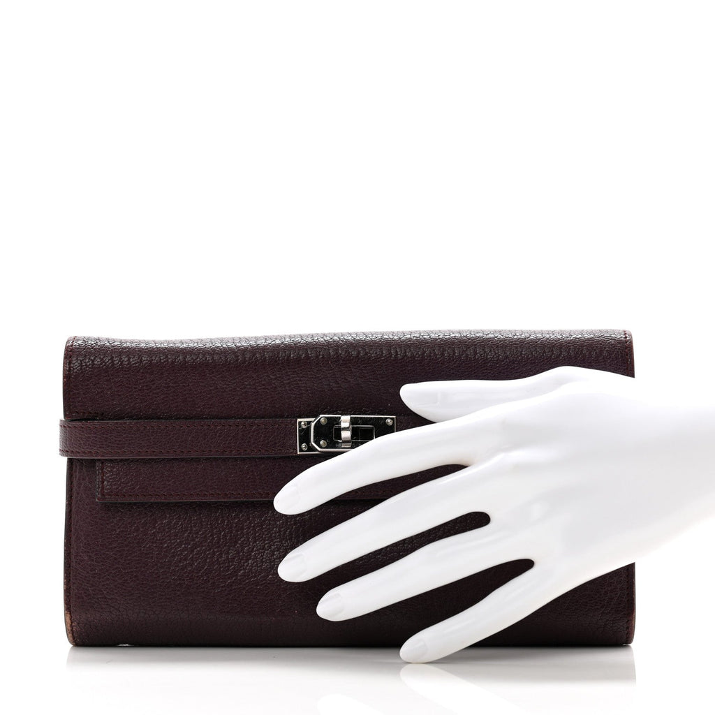 Chevre Mysore Kelly Longue Wallet Raisin