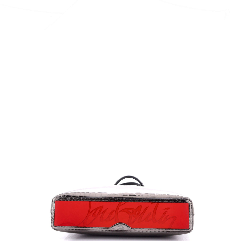 Cabata North South Zipped Tote Crocodile Embossed Leather