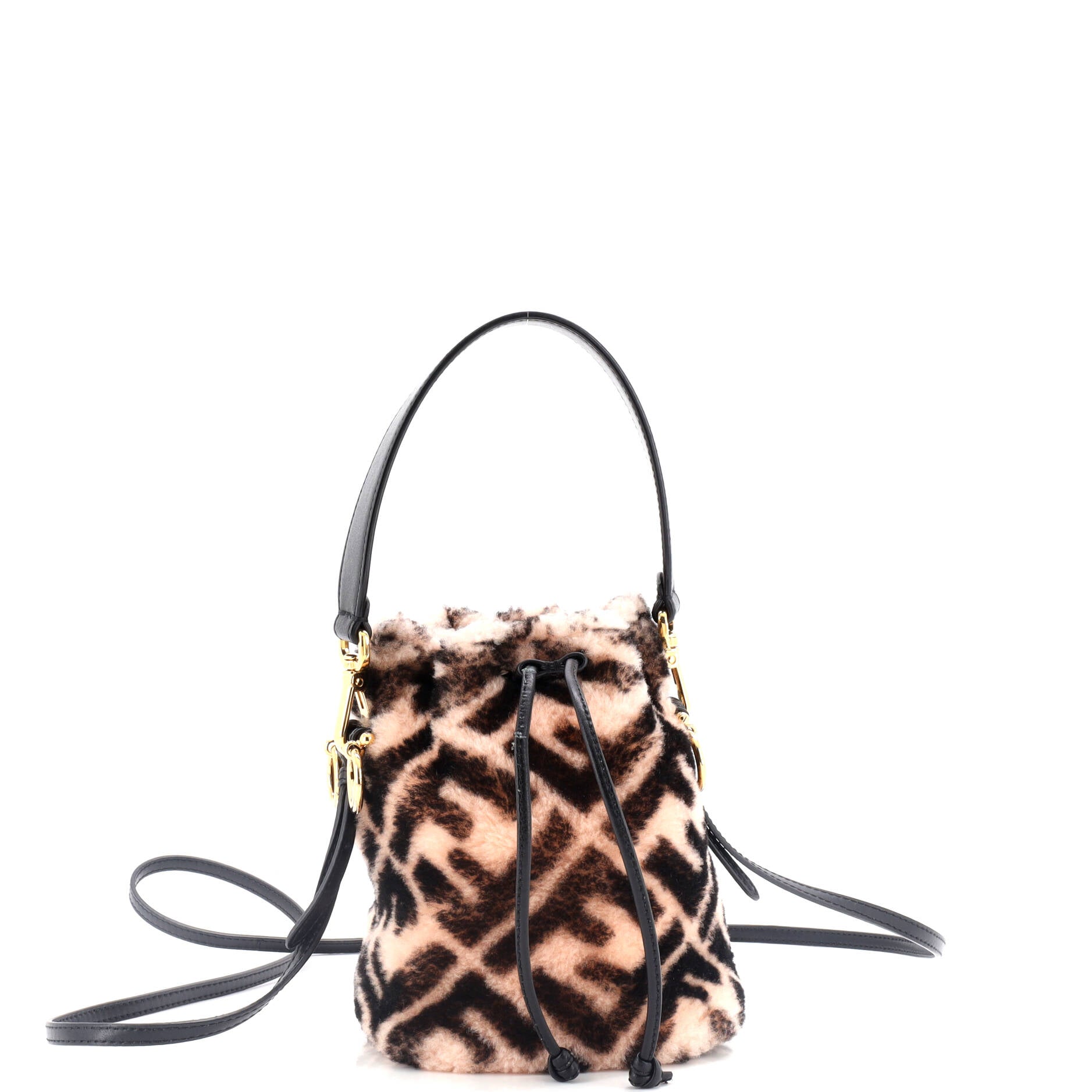 Mon Tresor Bucket Bag Zucca Shearling Mini