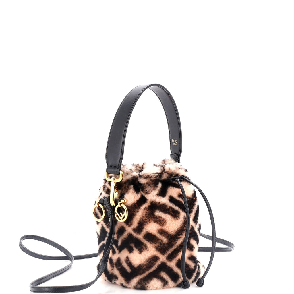 Mon Tresor Bucket Bag Zucca Shearling Mini
