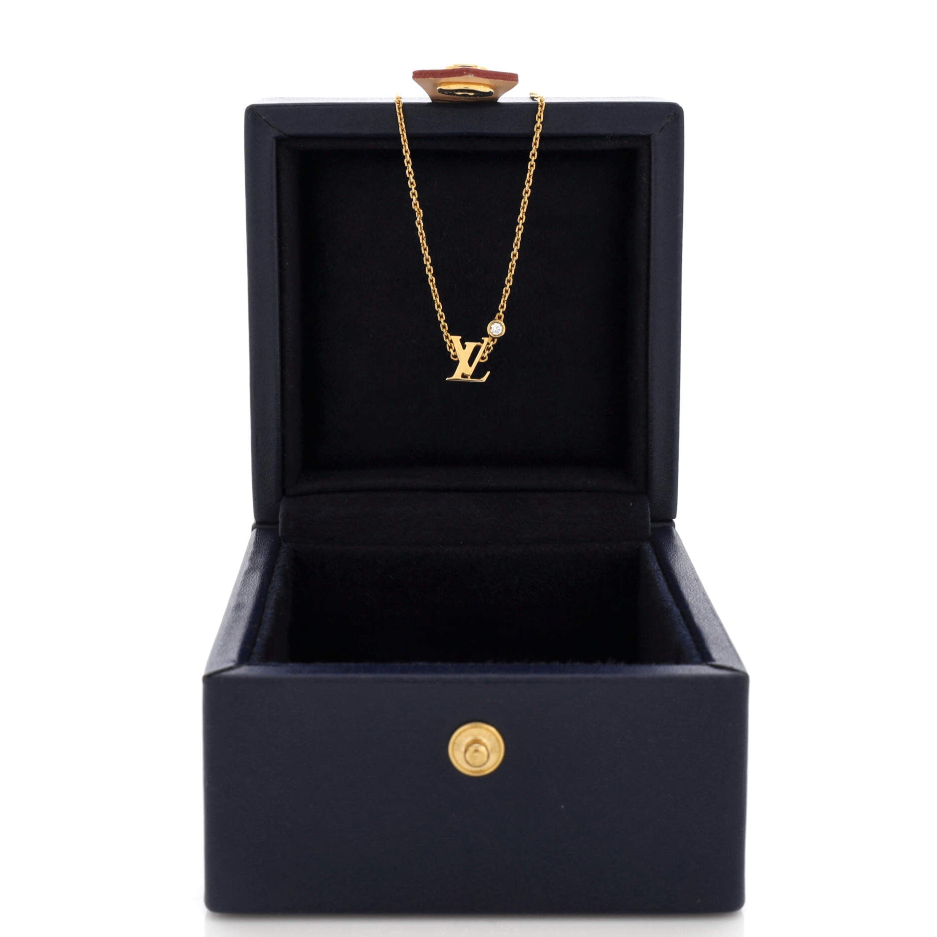 Idylle Blossom LV Pendant Necklace 18K Yellow Gold with Diamond