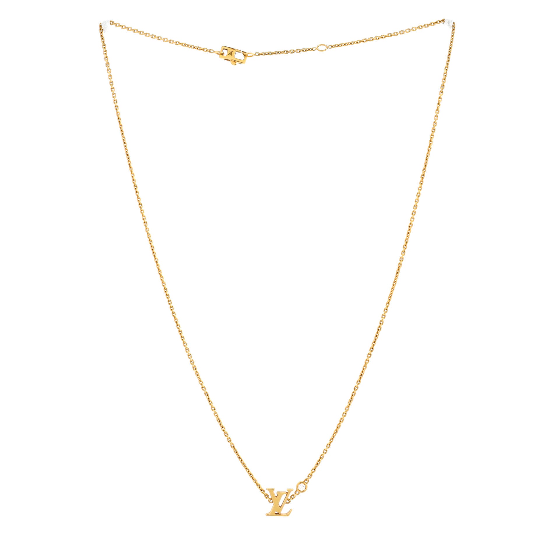 Idylle Blossom LV Pendant Necklace 18K Yellow Gold with Diamond