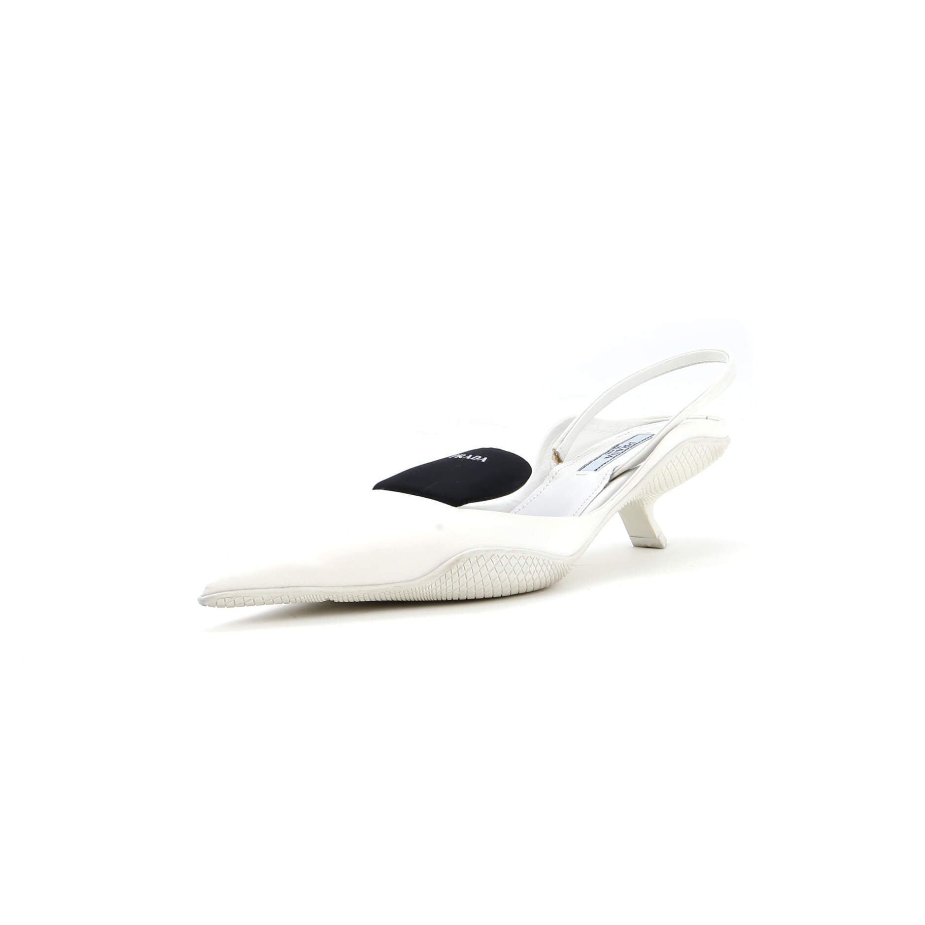 Women's Triangle Logo Slingback Pumps Nylon