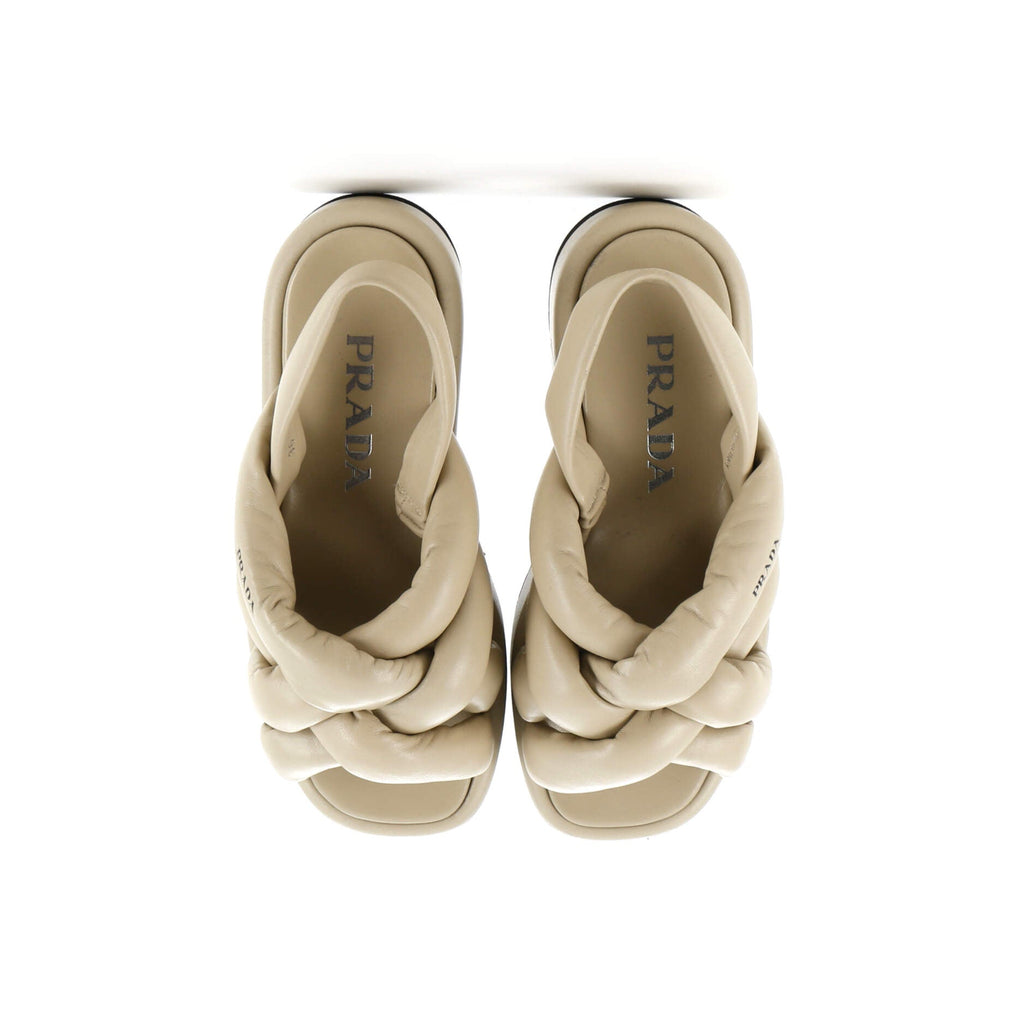 Women's Padded Slingback Sandals Leather