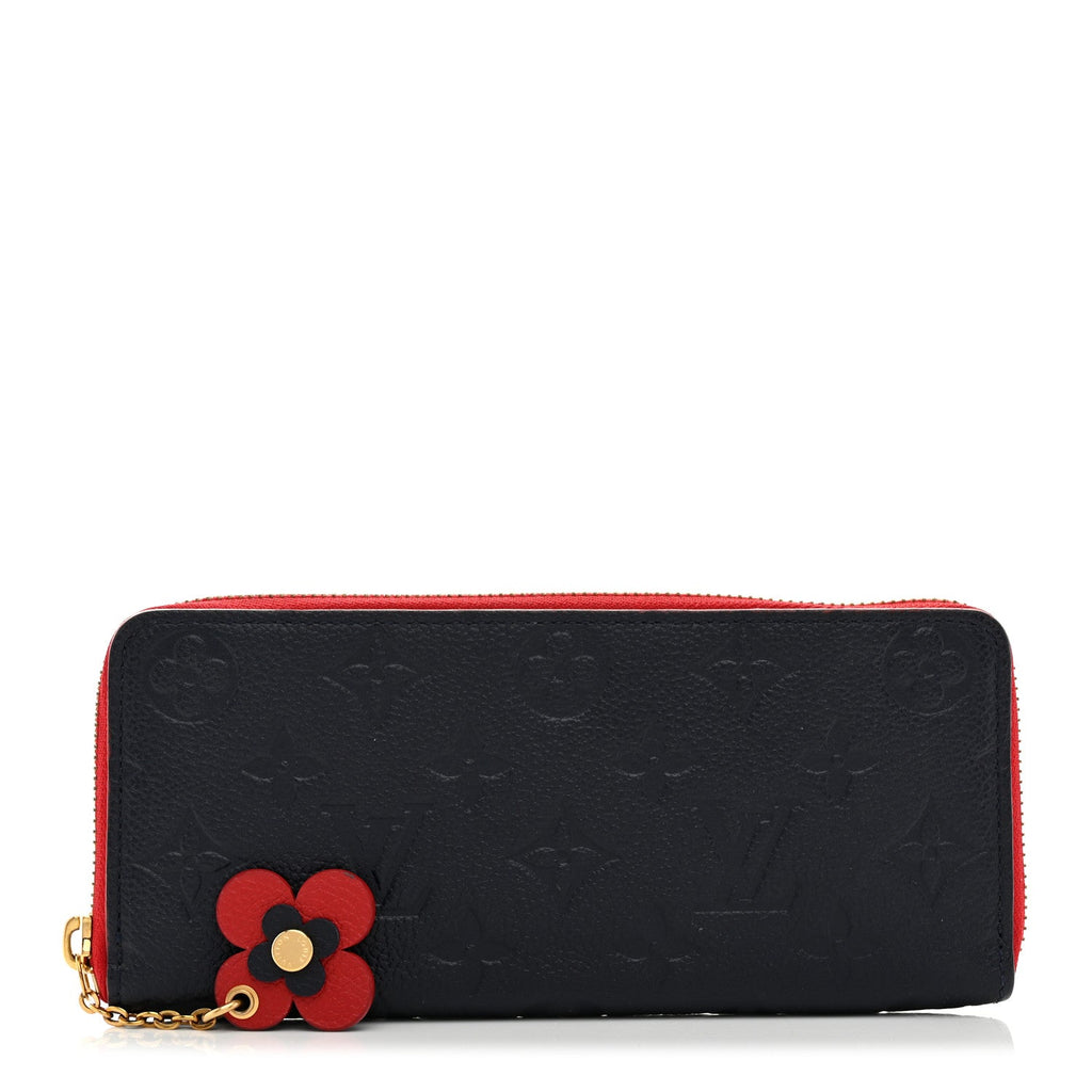 Empreinte Blooming Flowers Clemence Wallet Marine Rouge