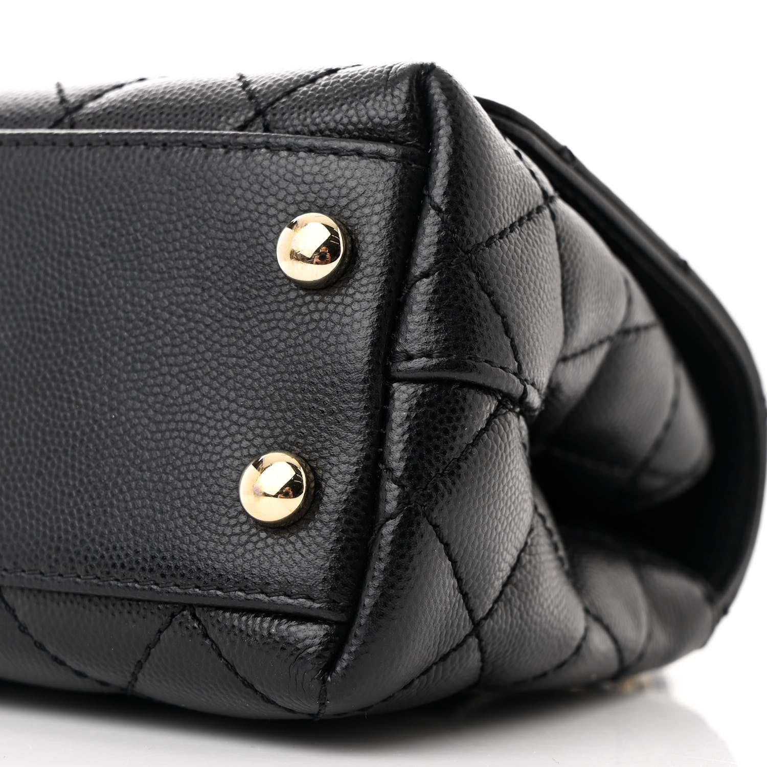 Caviar Quilted Extra Mini Coco Handle Flap Black