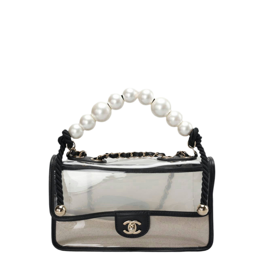 Chanel Sand By The Sea Classic Flap Bag Medium with Pearl Strap – 2018 Collection