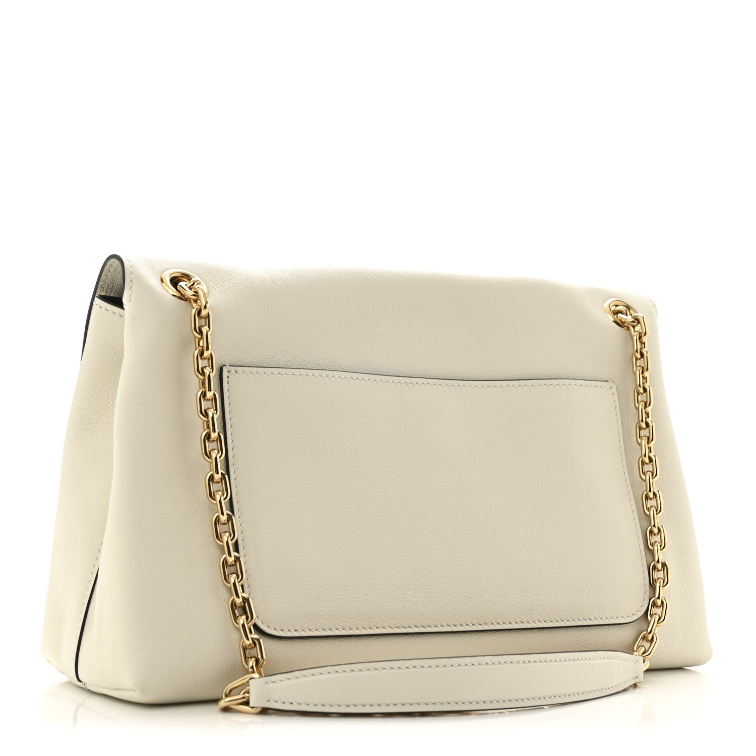 Soft Grain Calfskin Medium Doux Shoulder Bag White