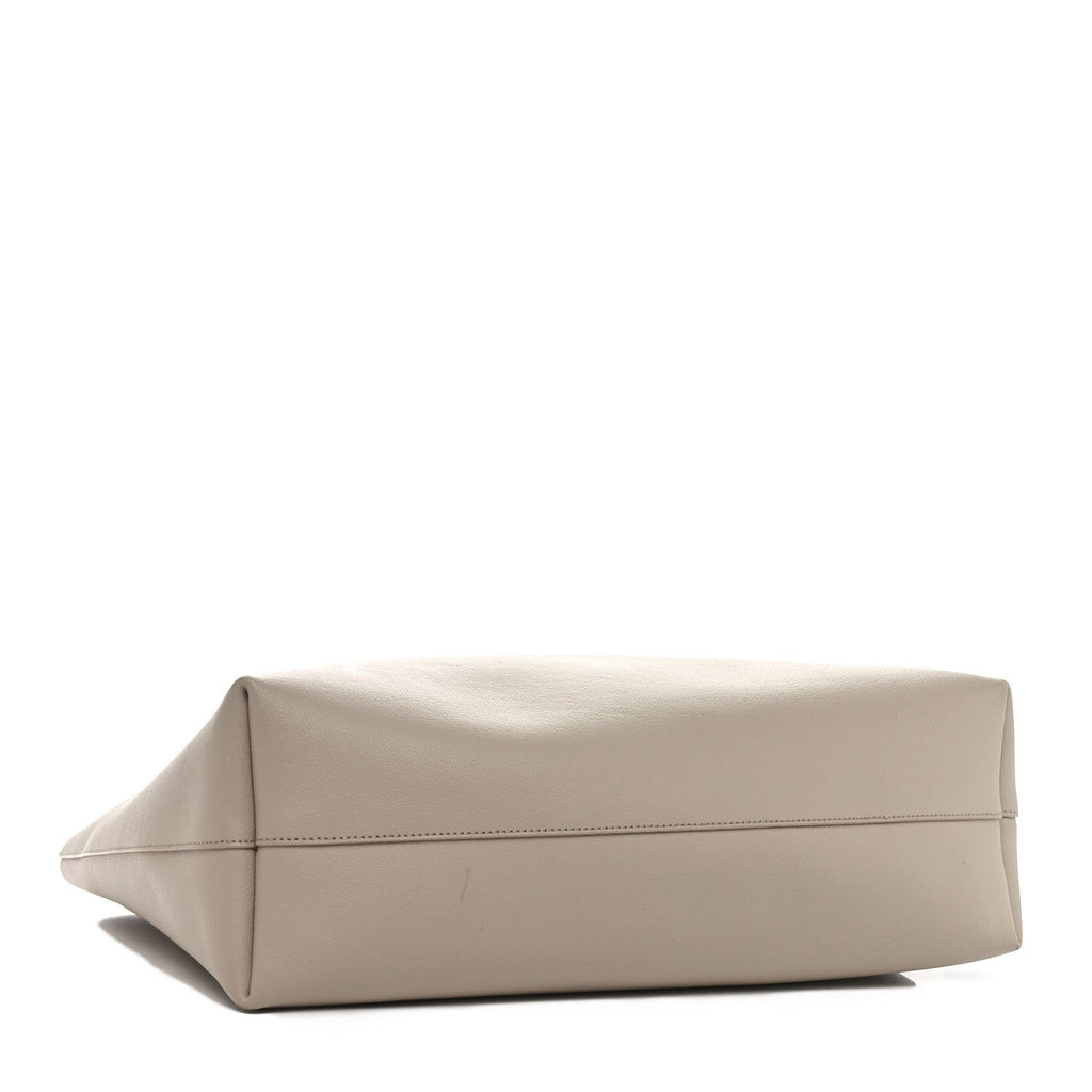 Calfskin Large Shopping Tote Dark Beige