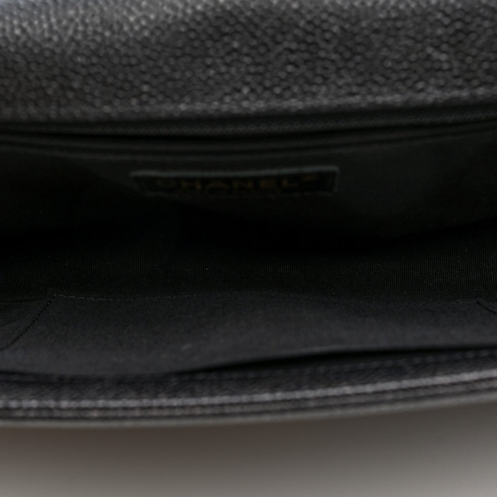 Caviar Quilted New Medium Boy Flap Black